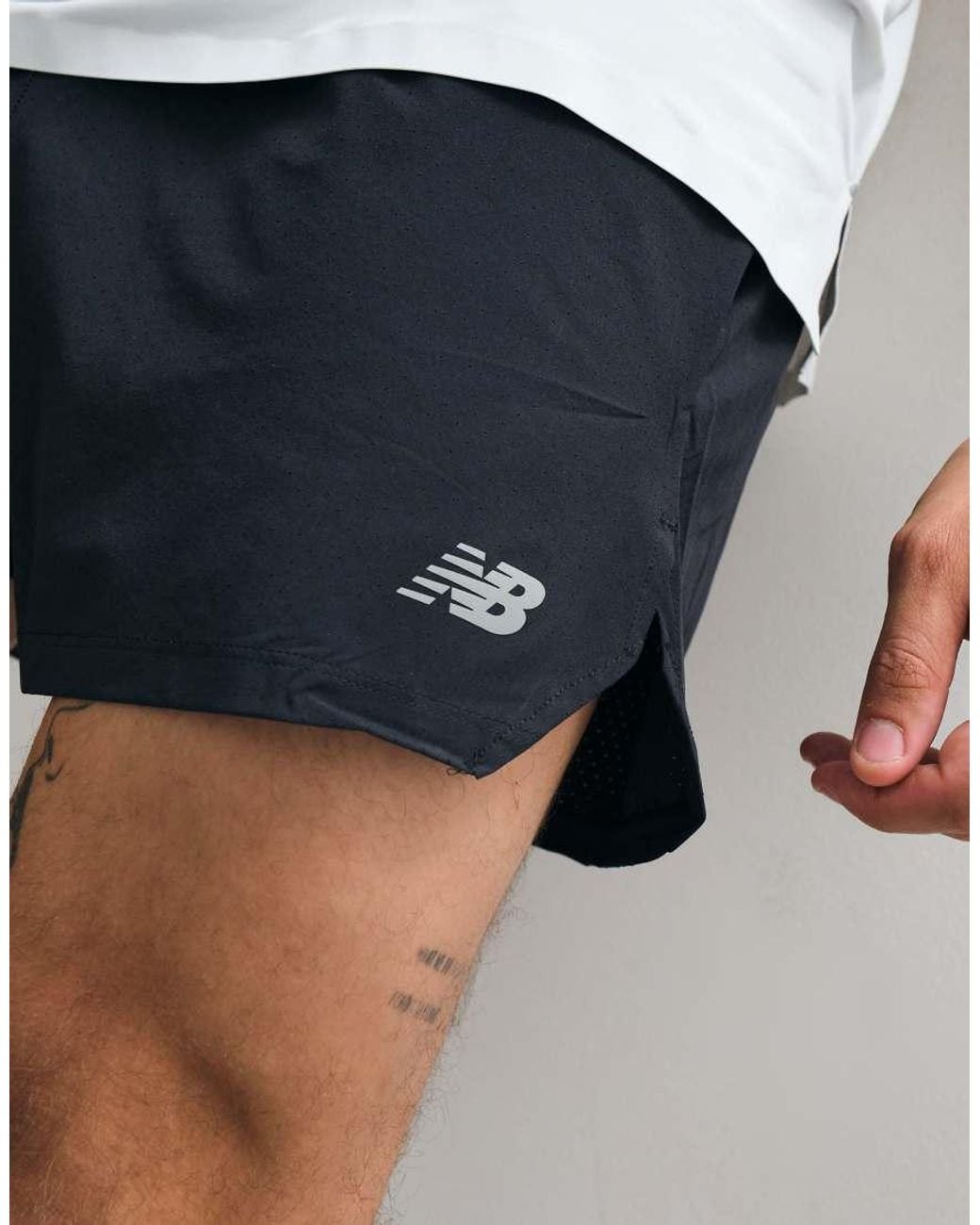 New Balance White Rc 5 Inch Short for men