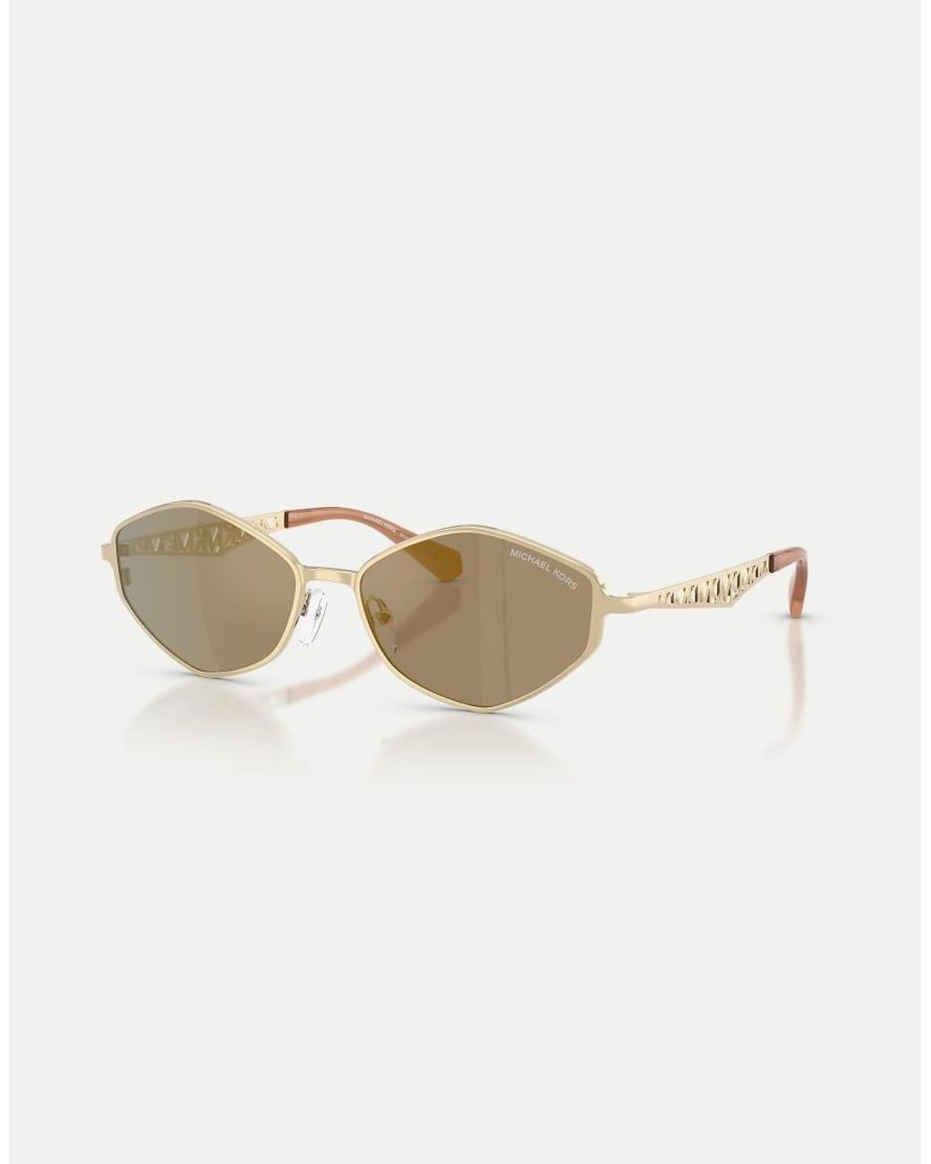 Michael Kors Natural Coast Irregular Sunglasses With Mirrored Lens