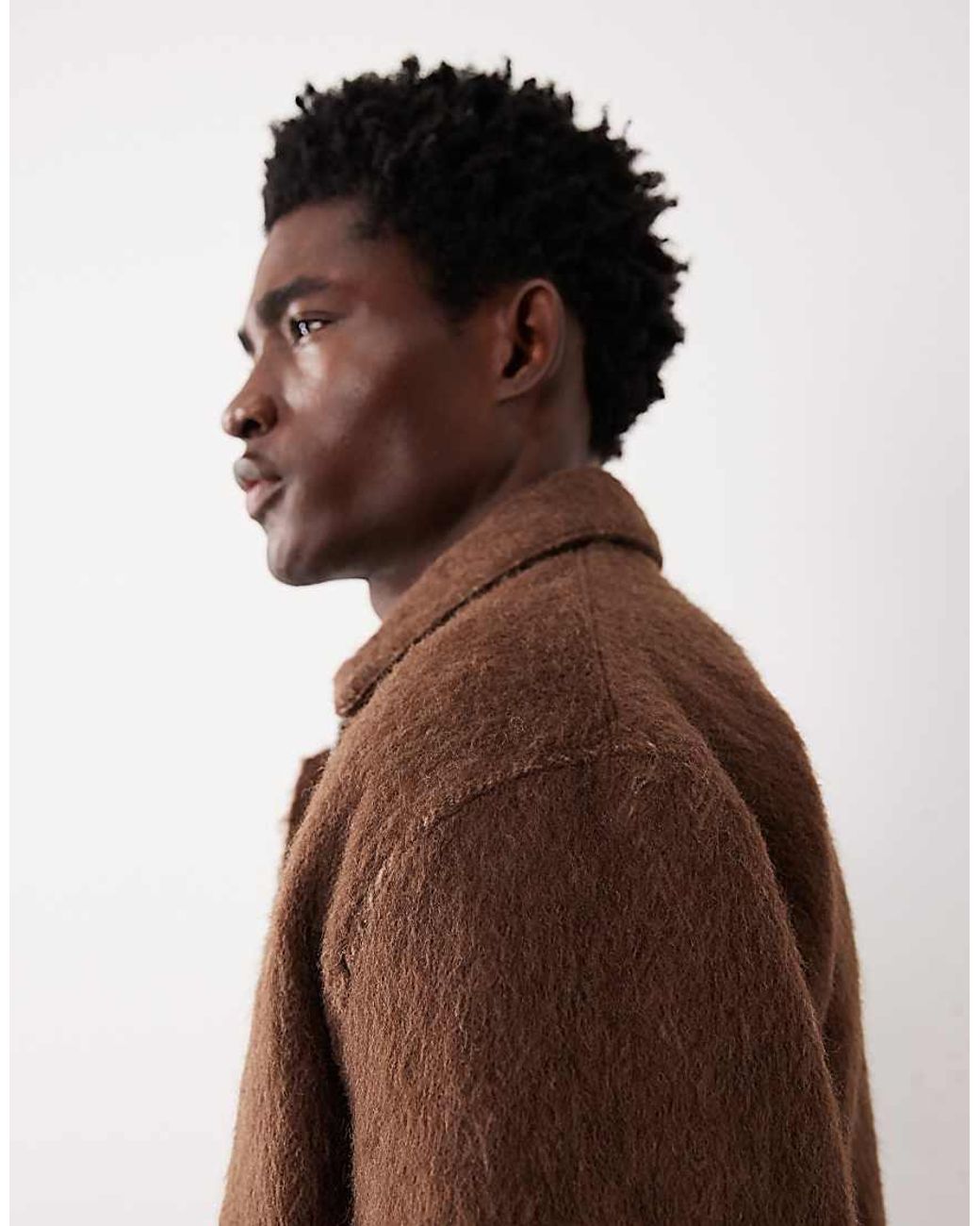 ASOS COLLECTIVE Oversized Harrington Wool Blend Jacket in Natural for ...