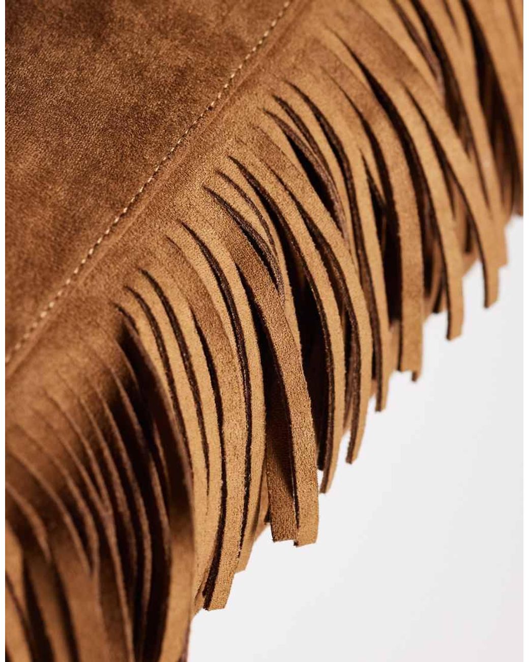 SEQWL Brown Western Knee Boots With Fringing