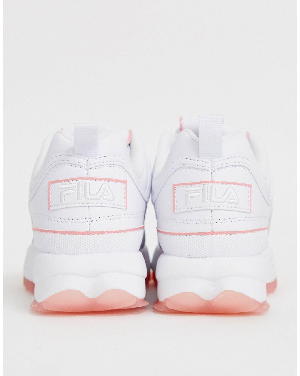 Disruptor II - Baskets à semelles rose glacé Fila en coloris Blanc | Lyst