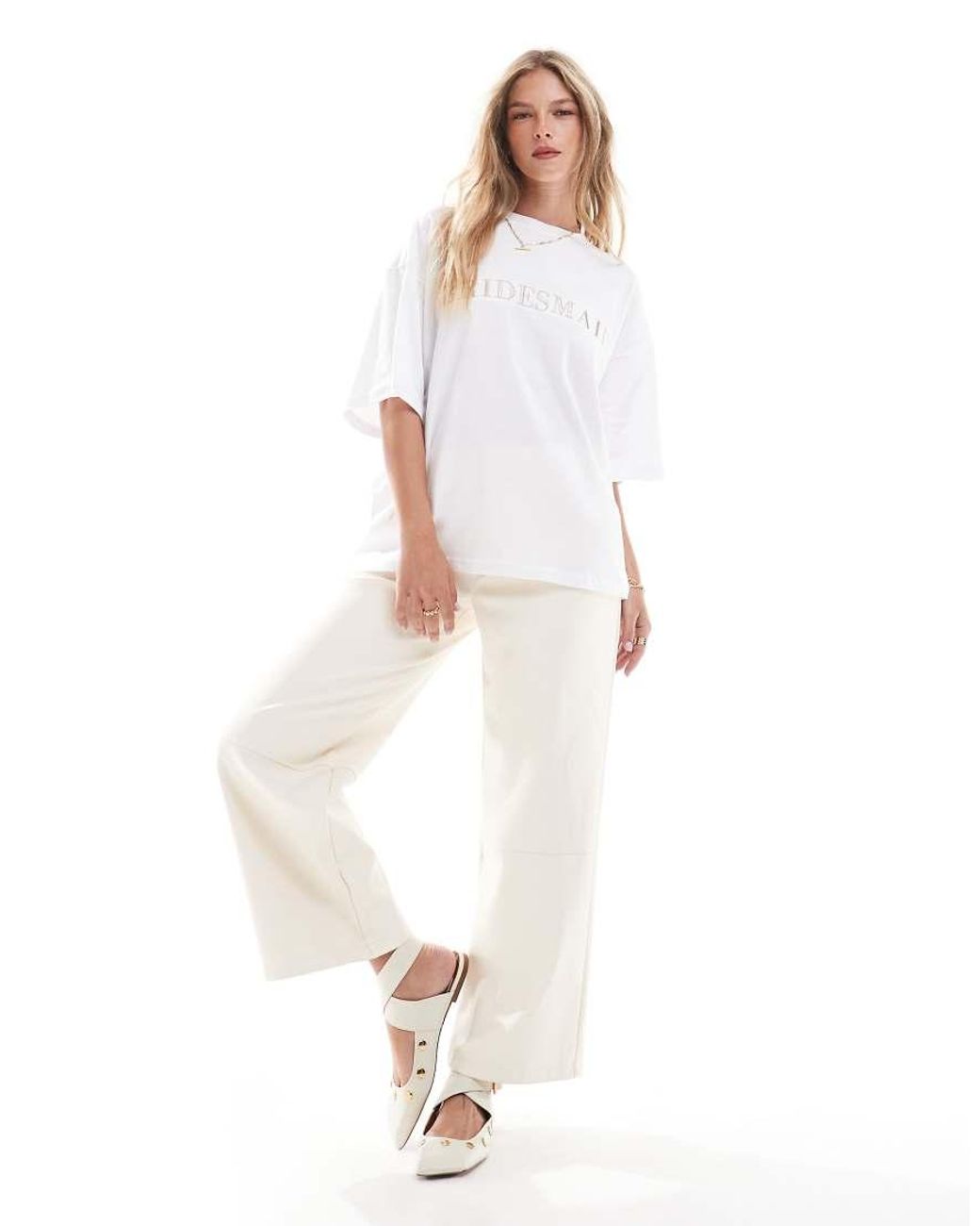 Six Stories White Bridesmaid Statement Tee