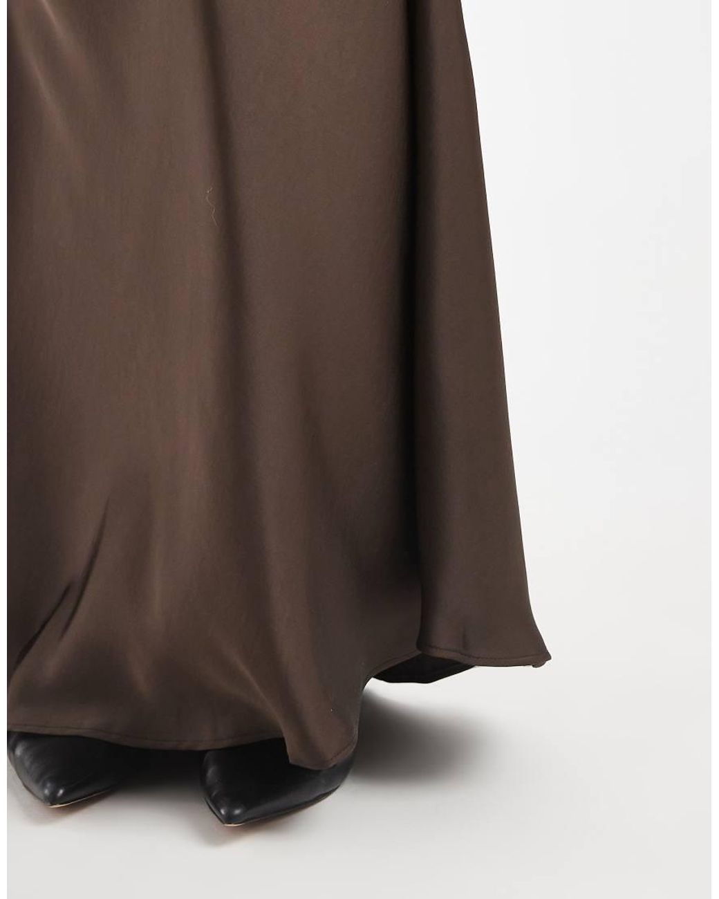 Vero Moda Gray Satin Maxi Skirt