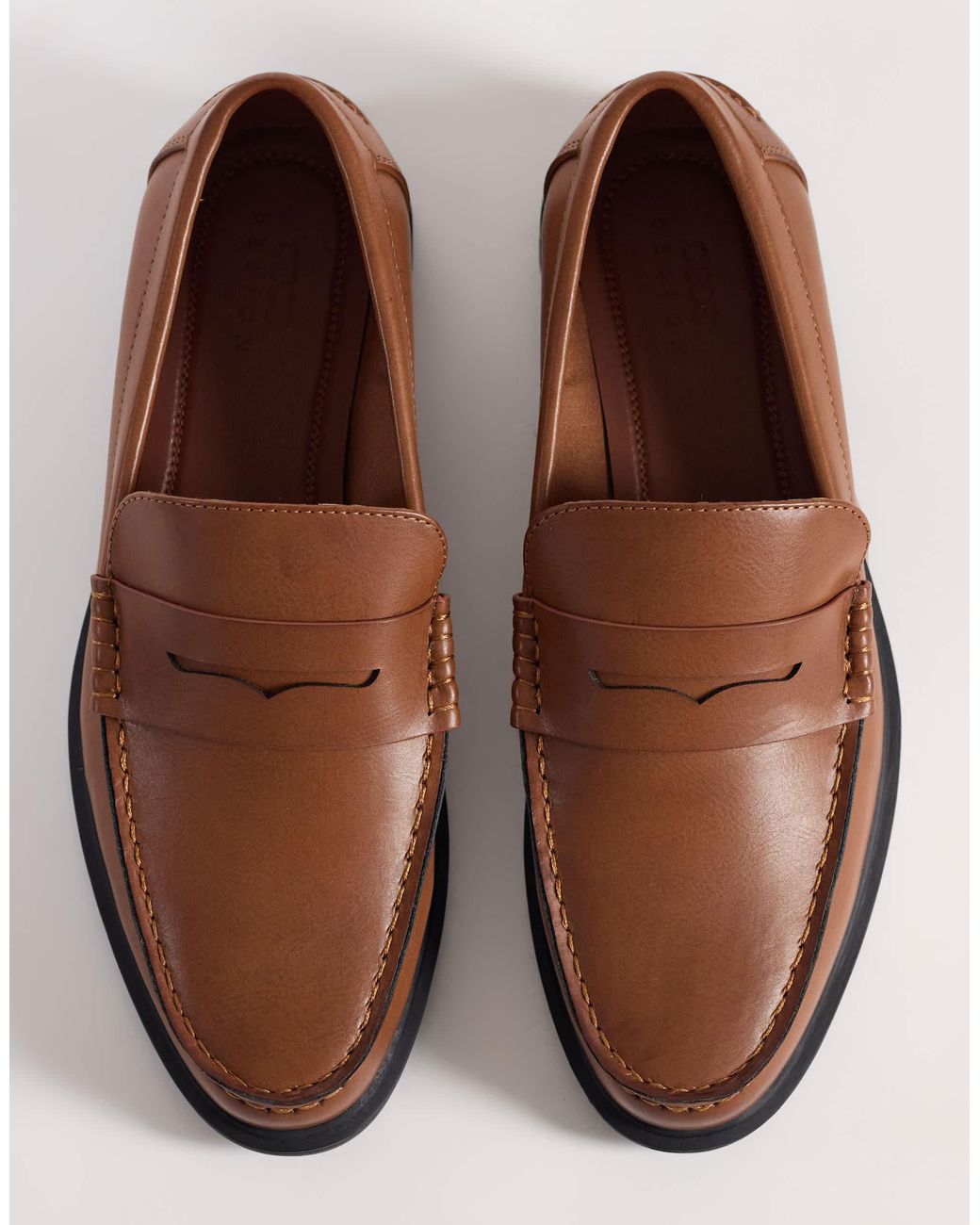 ASOS Brown Penny Loafers for men