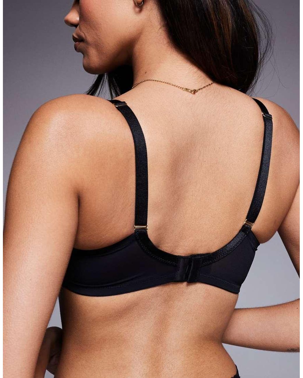 Sujetador De Copas Grandes Negro Y Rojo Escotado Sin Relleno Sexy Lace De Ann Summers de color Black