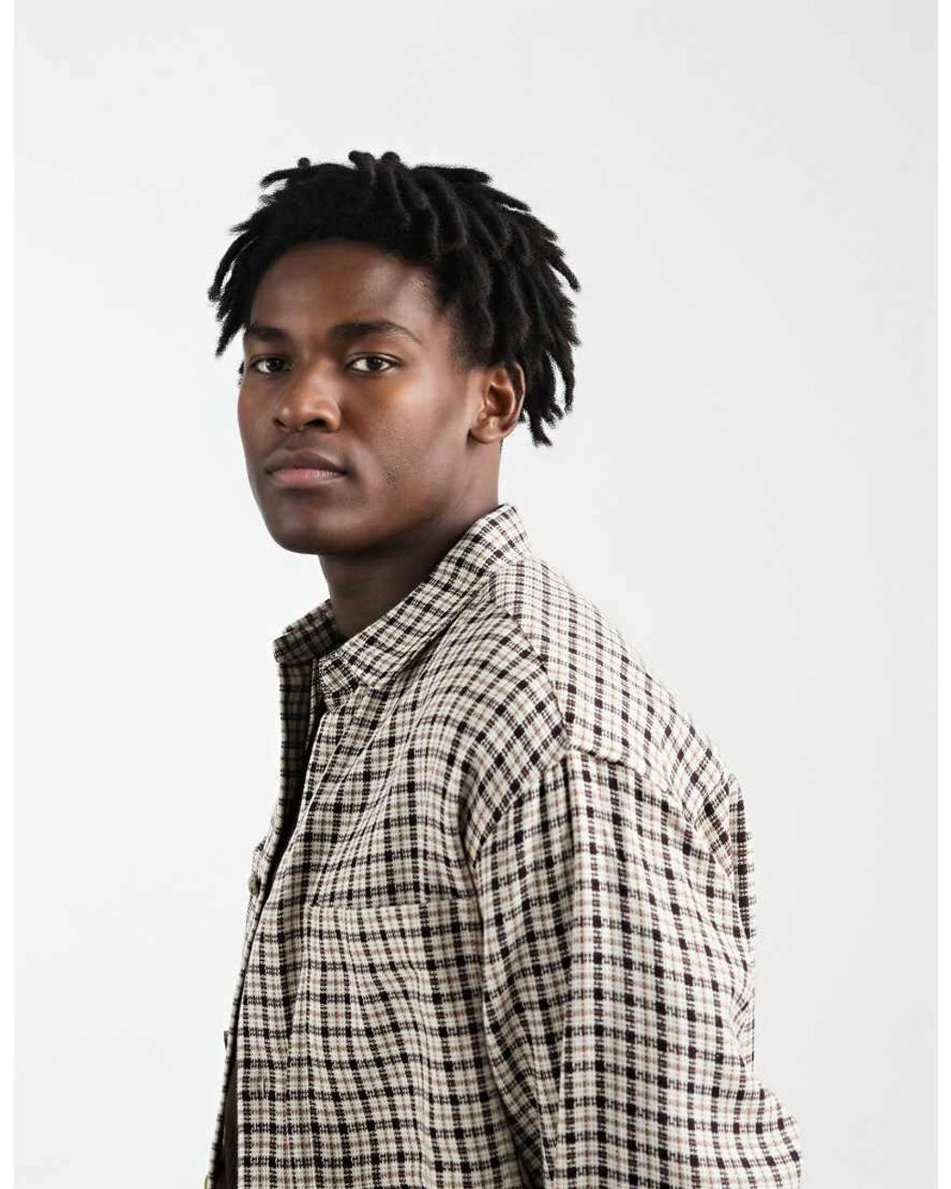 ASOS Gray Oversized Check Shirt for men