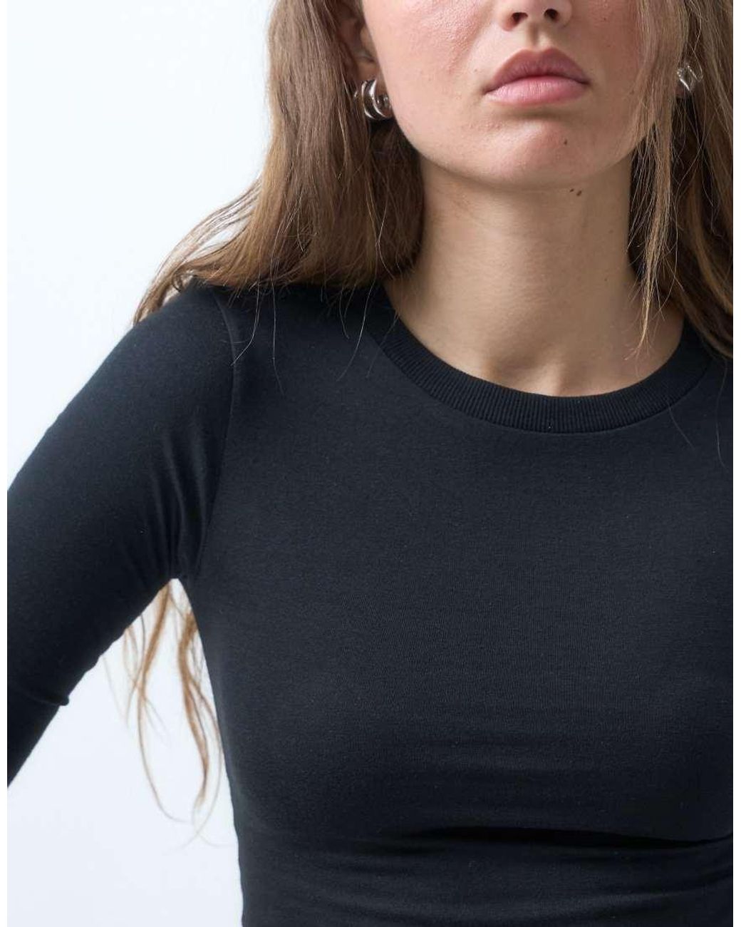 Collusion Blue 3/4 Length Sleeve Fitted Top