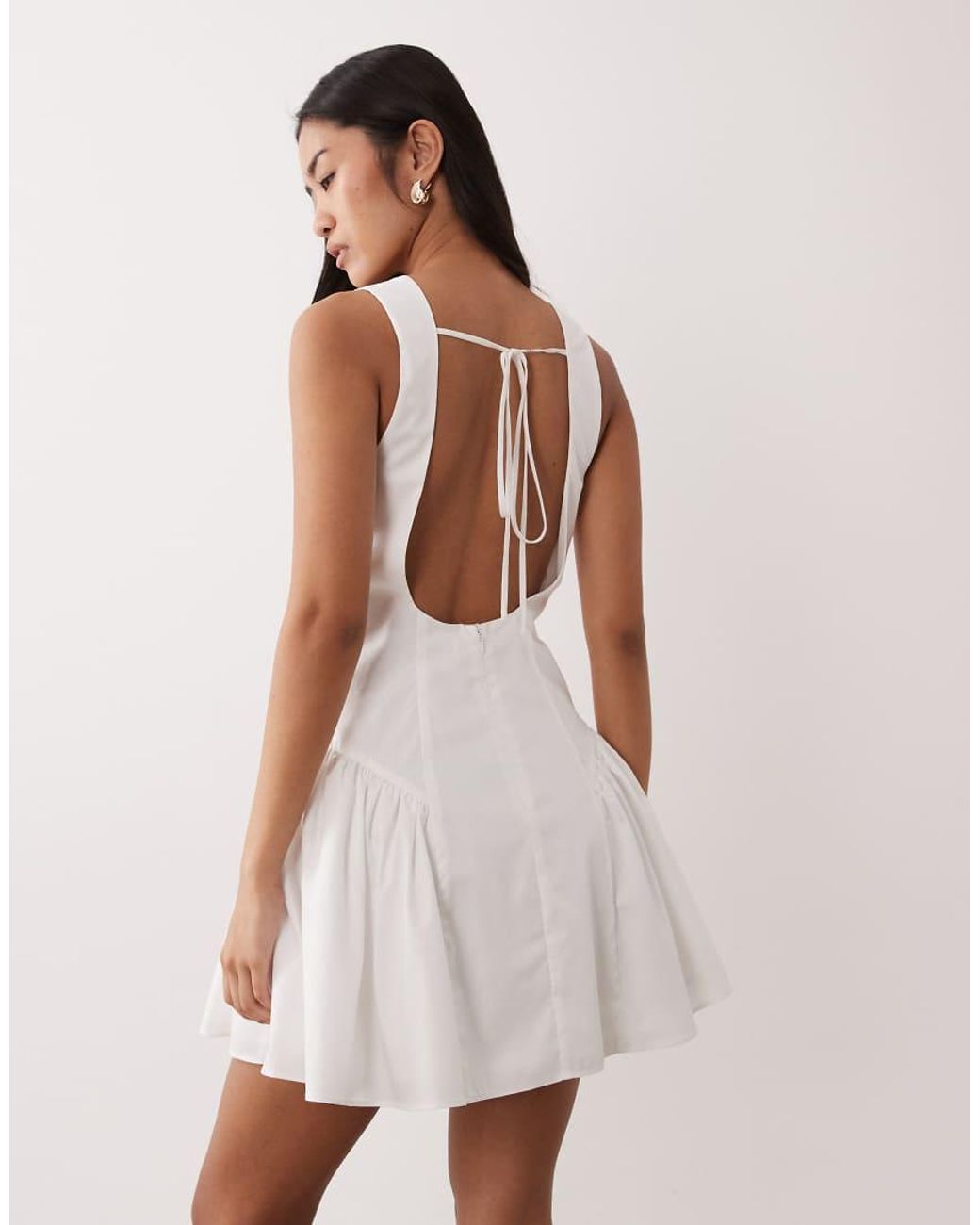 Nia Natural Highland V Neck Mini Dress