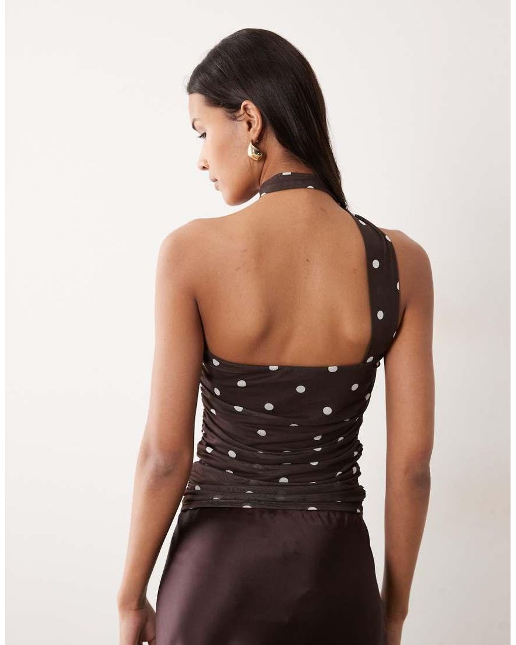 Jdy Black Bandeau Top With Scarf Detail