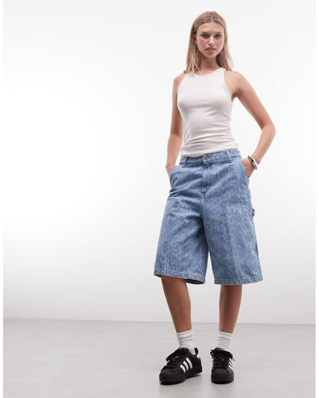Carhartt Blue Nixon Double Knee Relaxed Fit Shorts