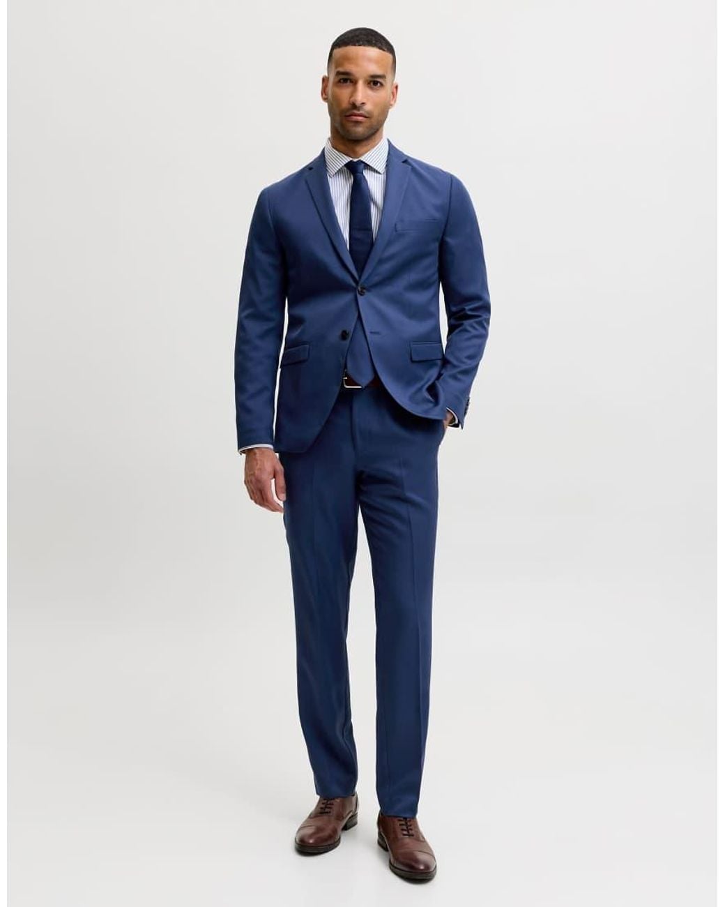 Jack & Jones Blue Costa Super Slim Fit Single Breasted Blazer for men