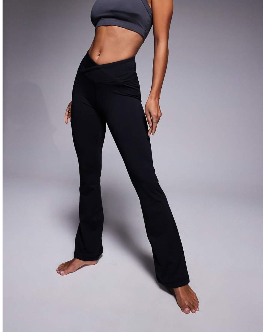 4505 Blue Petite Icon Wrap Waist Slim Kick Yoga legging