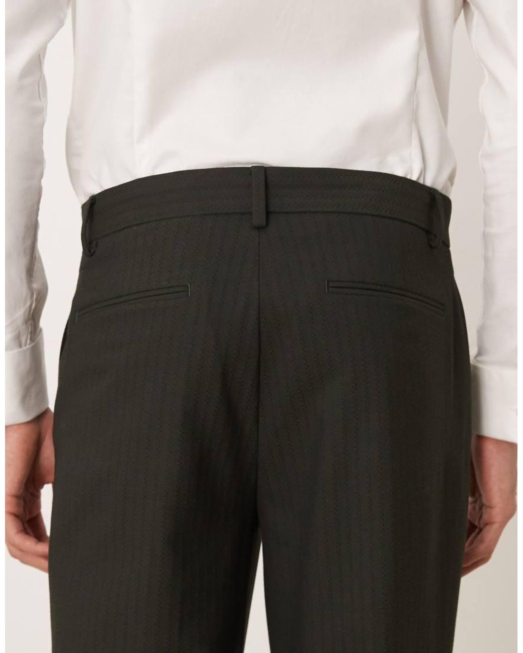 ASOS Natural Straight Suit Trousers for men