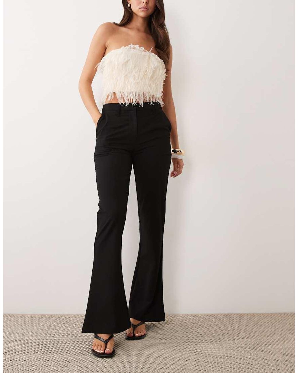 ASOS Black Tailored Snatch Flares