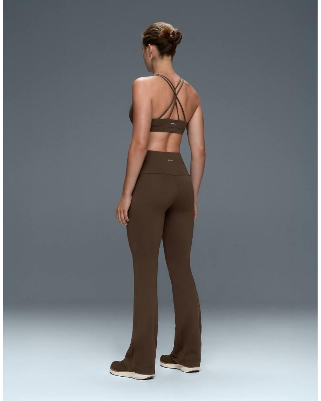 Oysho White High-Rise Comfortlux Flare Trousers