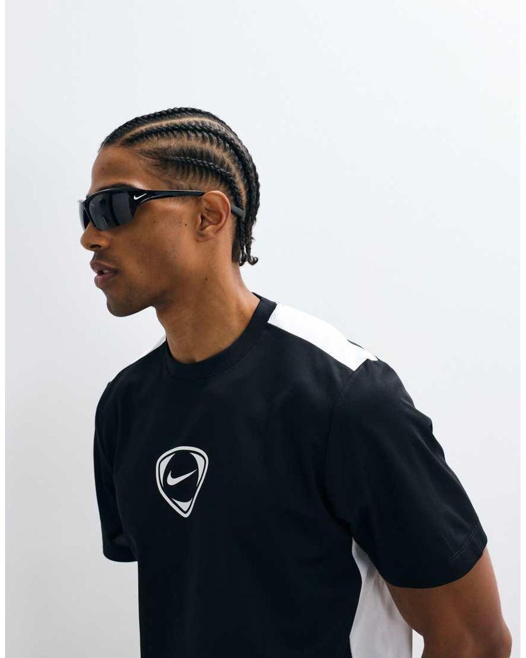 Nike Football Blue Dri-fit Academy+ Central Logo T-shirt for men