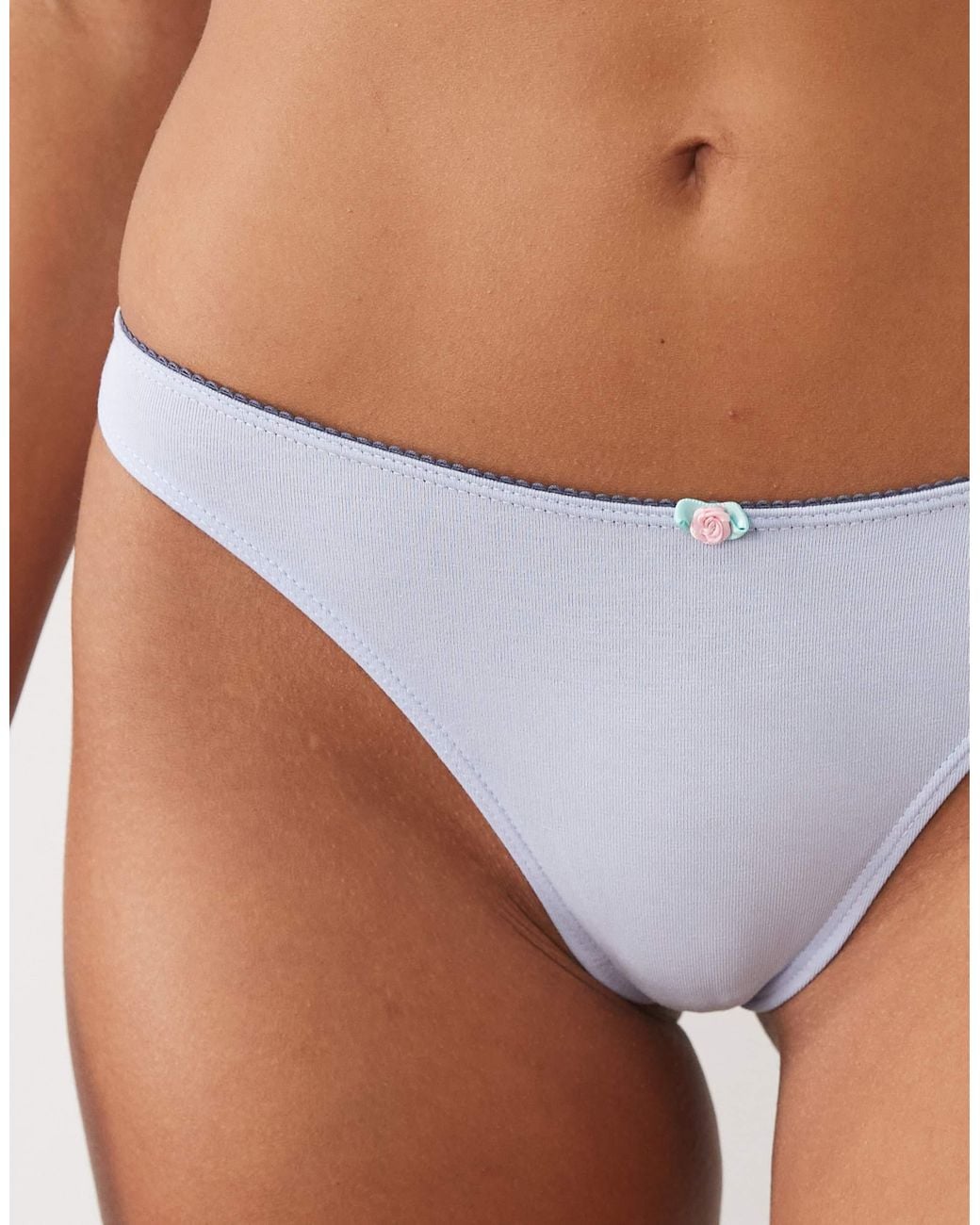 Cotton On Blue Rosette Thong
