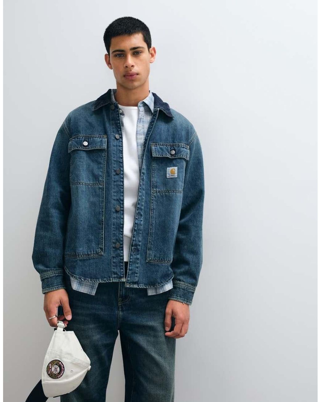 Carhartt Blue Oakland Denim Shirt Jacket for men
