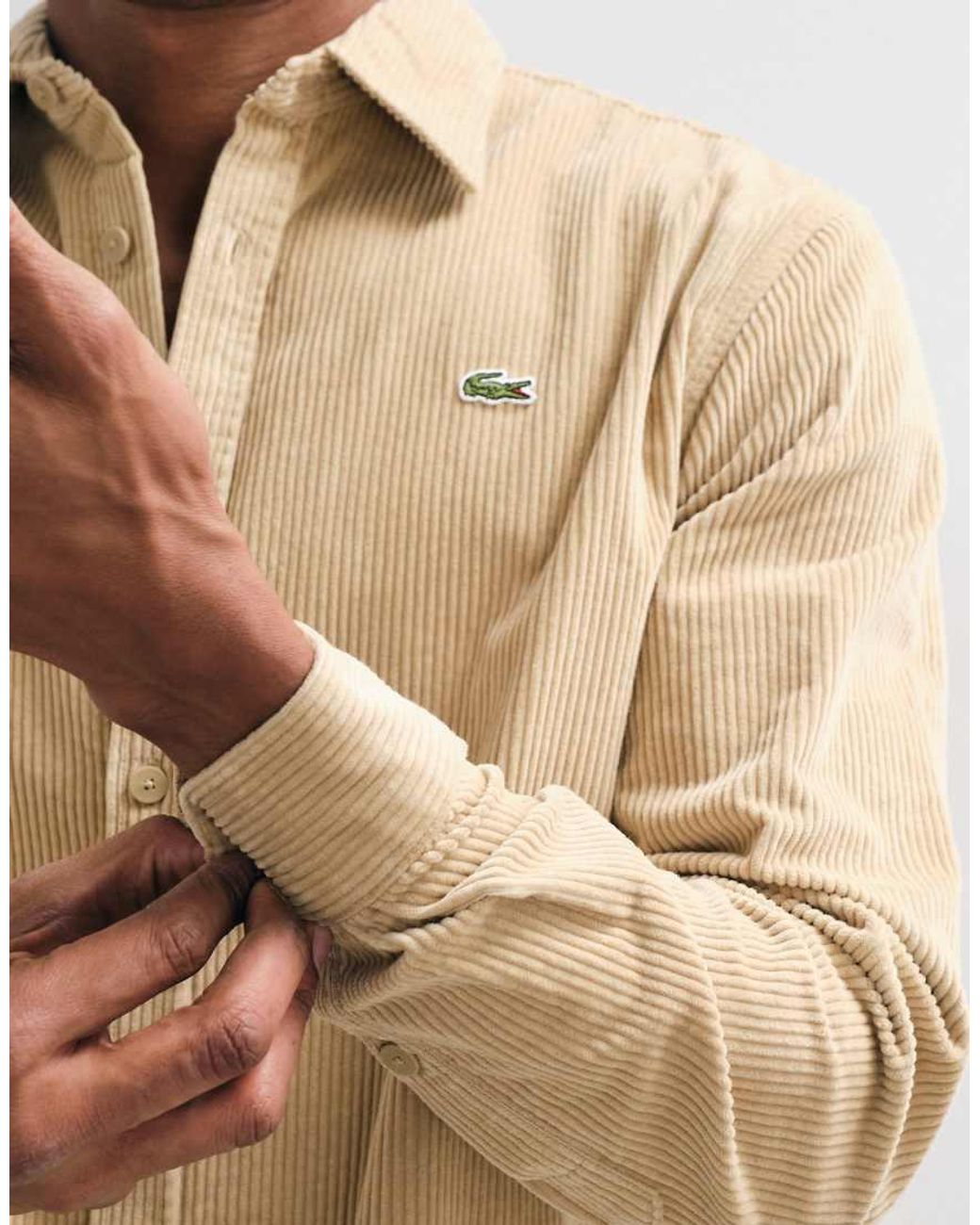 Lacoste Natural Cord Overshirt for men