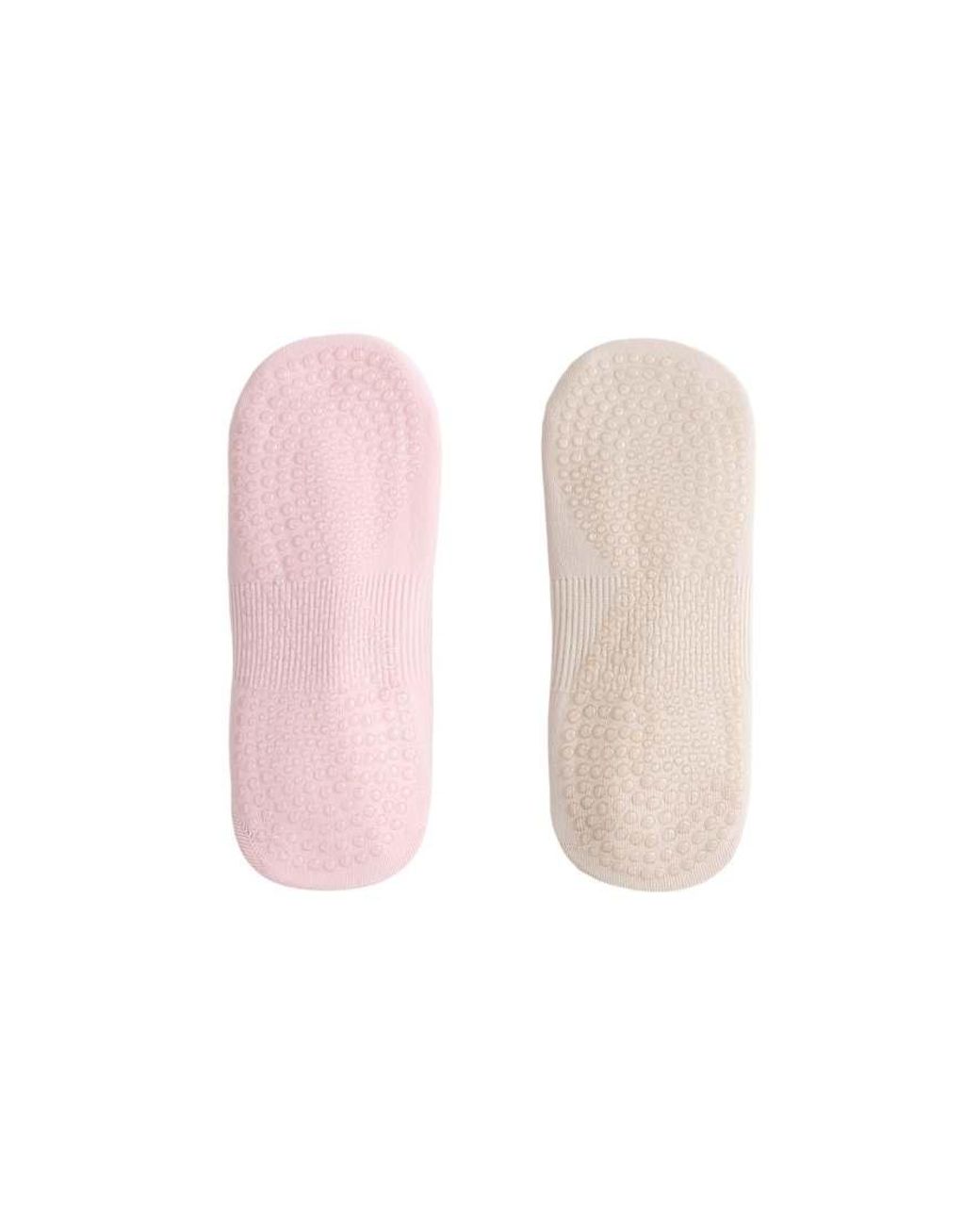 Oysho Pink 2 Pairs Of Polyamide Blend Invisible Yoga And Pilates Socks With Double Straps