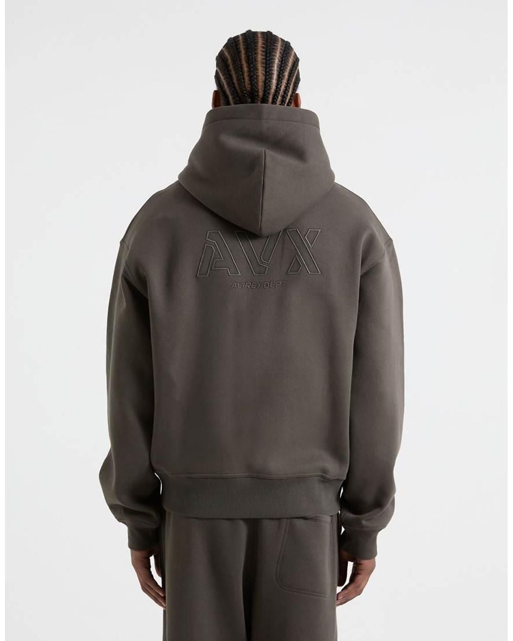 AVX Gray Nova Full Zip Hoodie for men