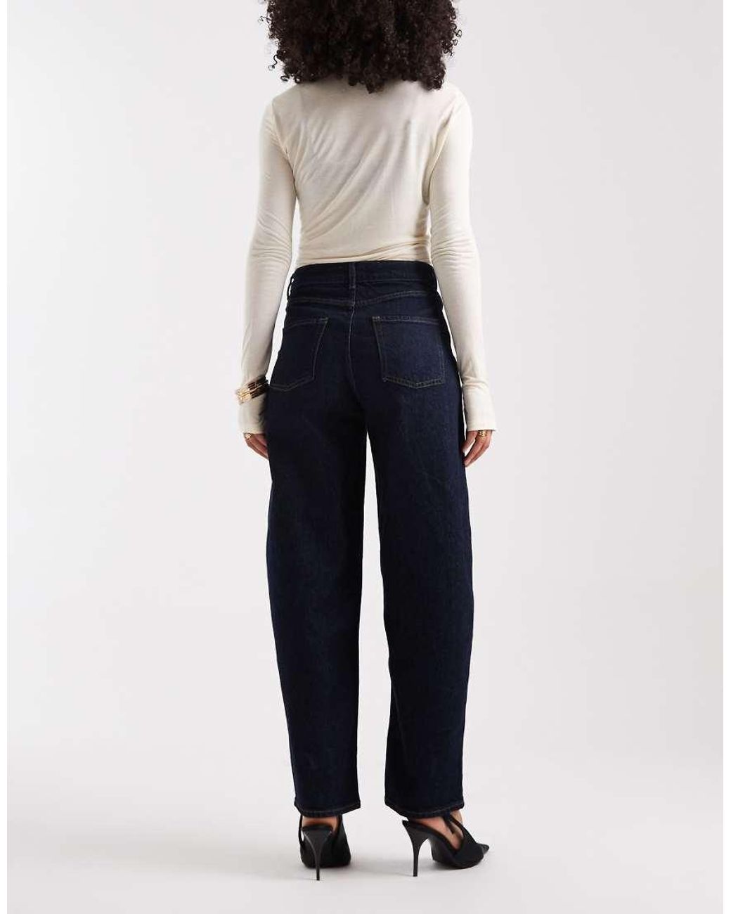 Pieces Black Barrell Leg Jeans