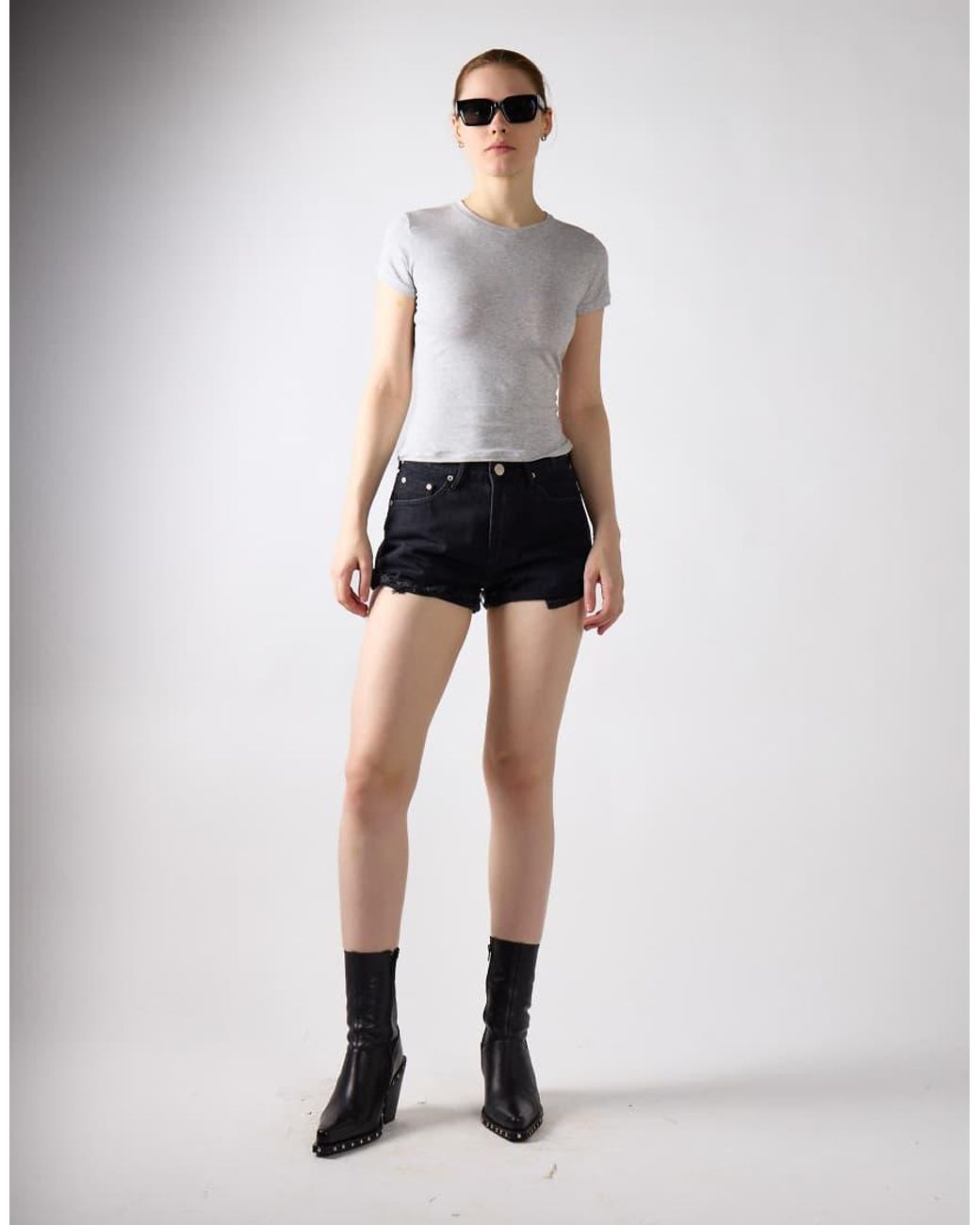 Glamorous White High Waist Shorts