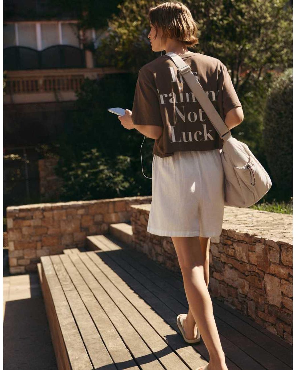 Oysho Natural 100% Cotton Bermuda Shorts