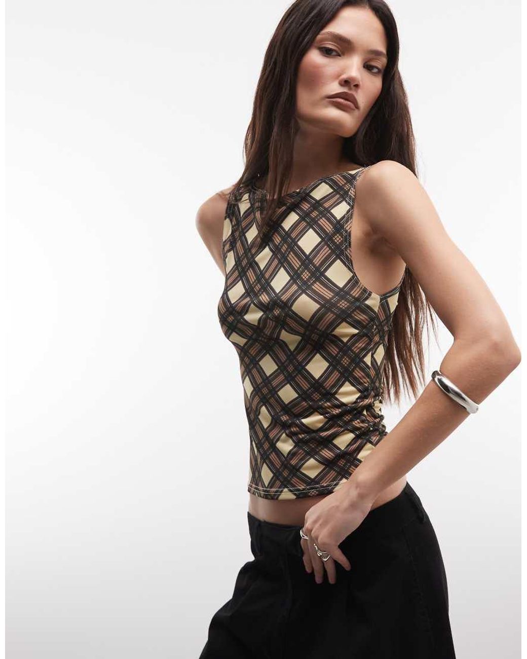 Reclaimed Vintage Black Slash Neck Vest