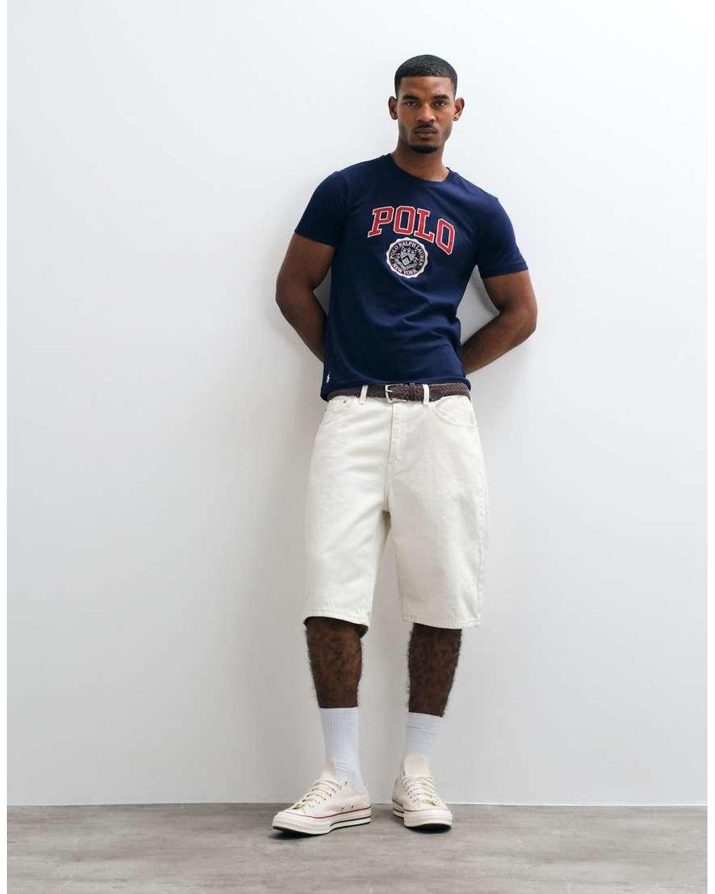 Polo Ralph Lauren Blue Heritage Varsity Print Slim Fit T-Shirt for men
