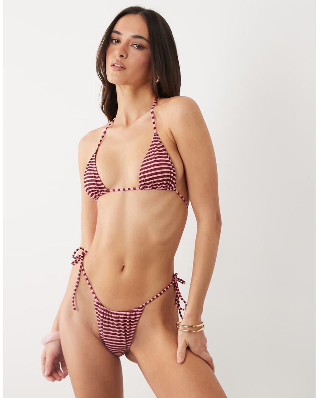 ASOS Multicolor Violet Triangle Bikini Top