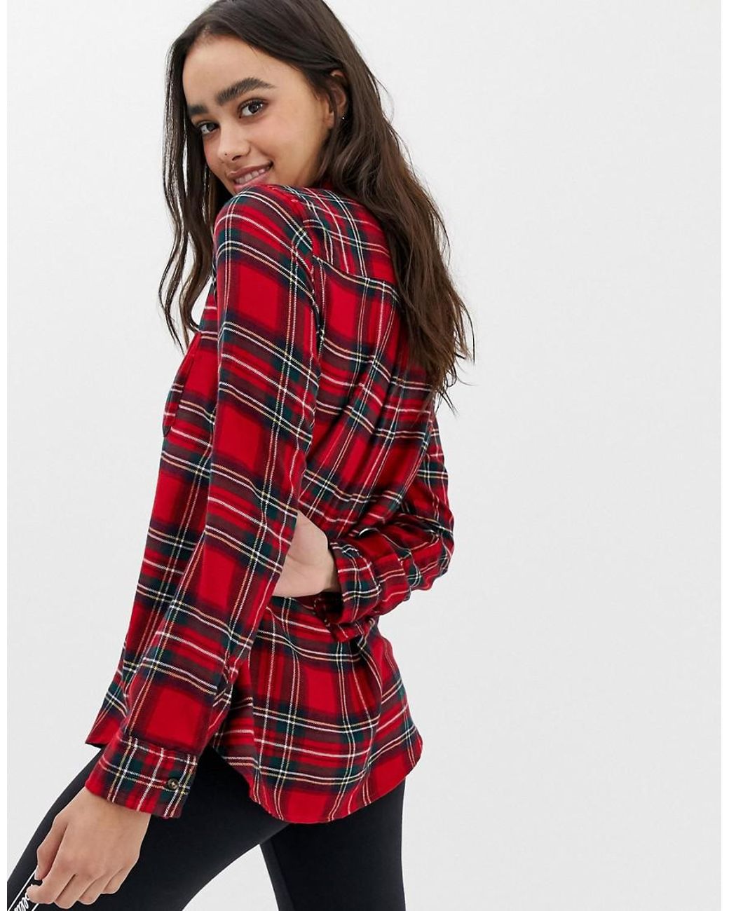 Hollister plaid shirts womens store