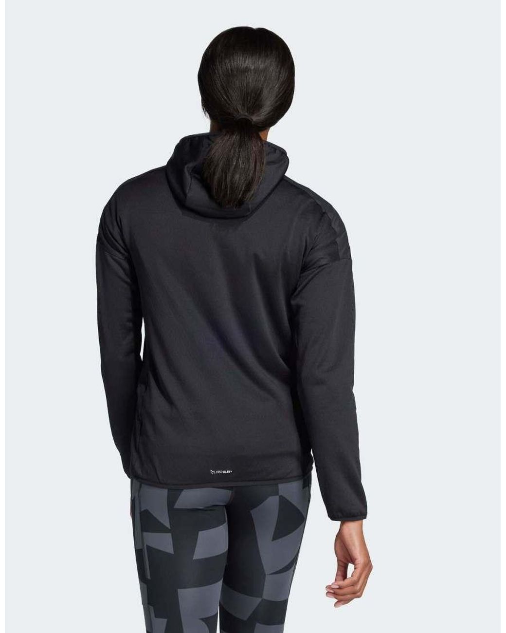 Adidas Blue Terrex Xperior Climawarm+ Wind Light Fleece Hooded Jacket