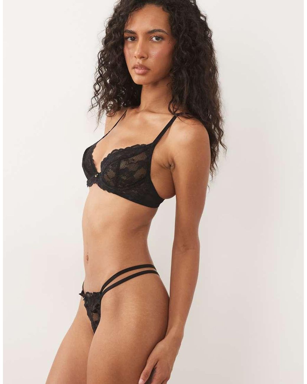 Ann Summers Black Sexy Lace String Thong