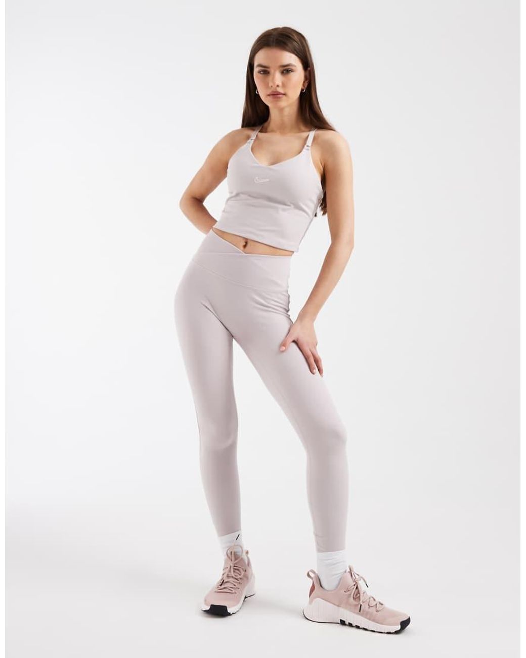Nike Pink Metallic Swoosh Vest Top