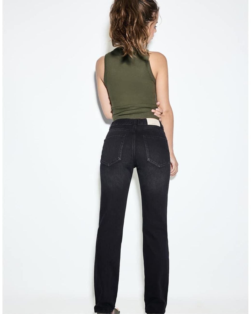 Stradivarius Blue D98 Straight-leg Jeans