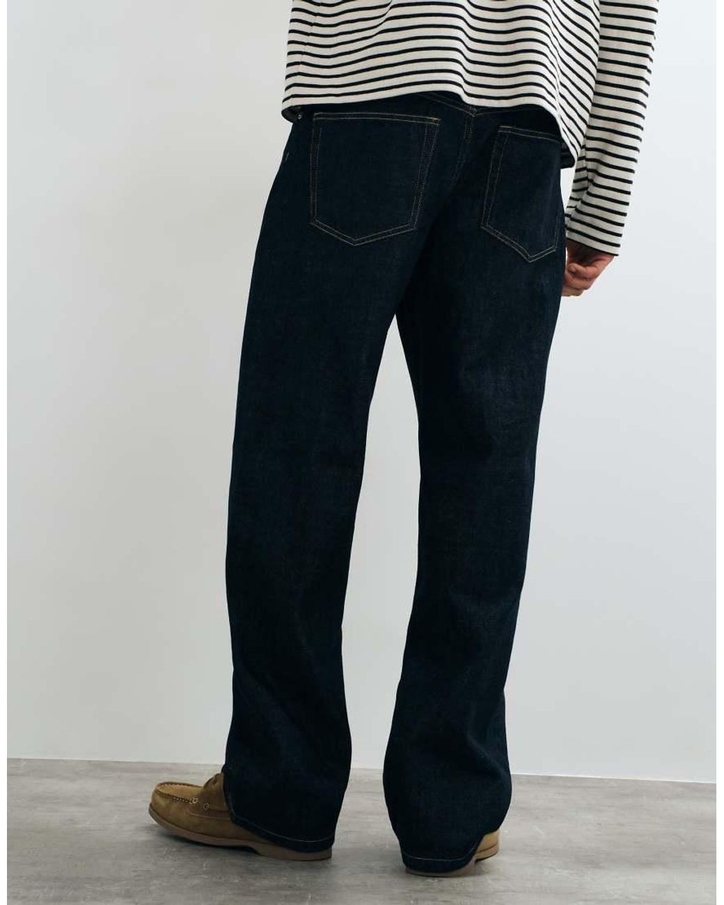 ARKET Gray Mist Low Rise baggy Wide Leg Jeans for men