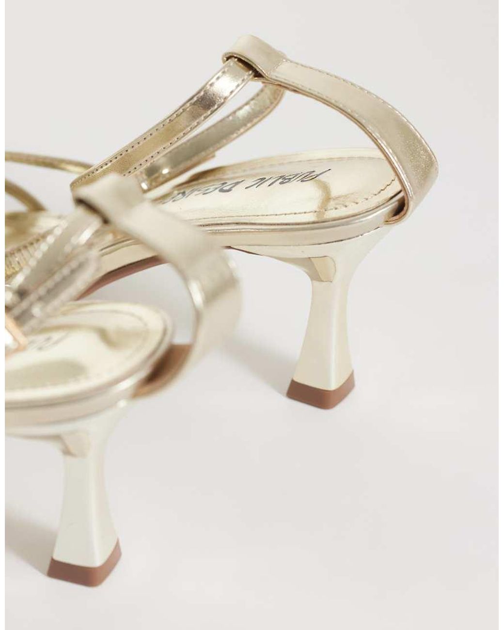 Public Desire White Samya Kitten Heel Sandals