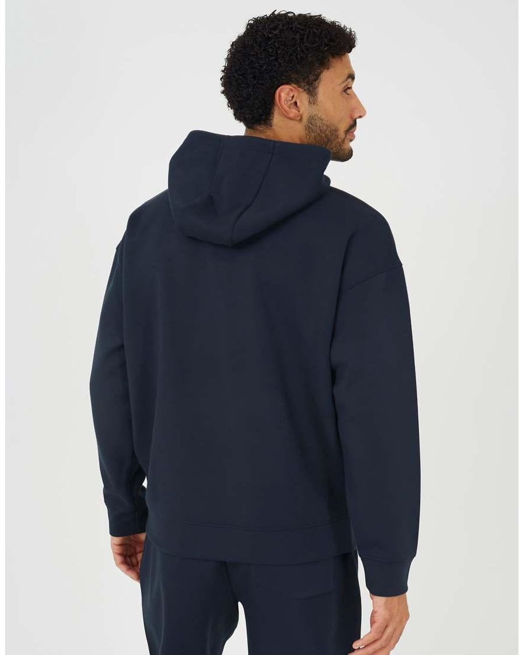 Brave Soul Blue Relaxed Fit Overhead Hoodie for men