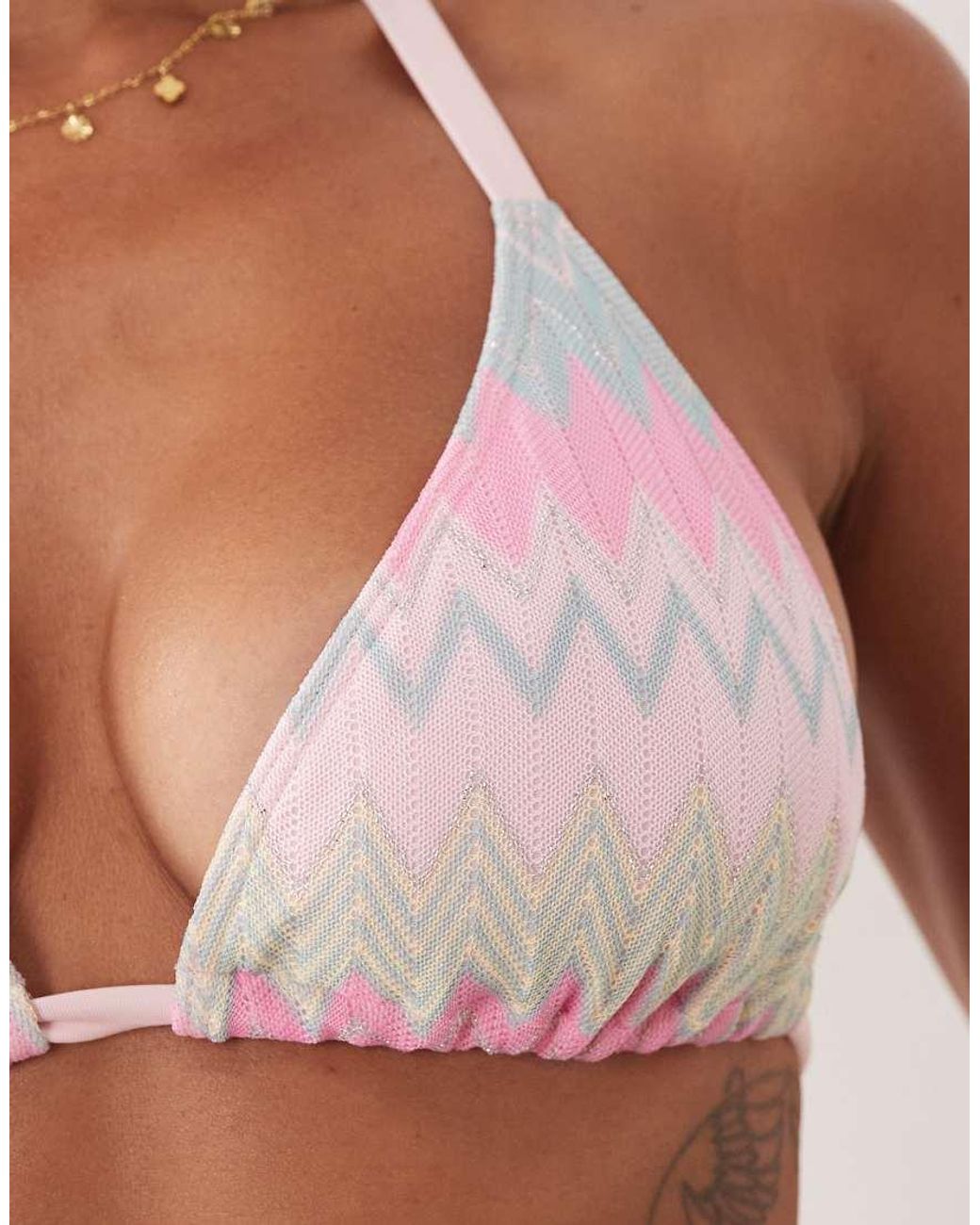 Peek & Beau Multicolor Triangle Bikini Top