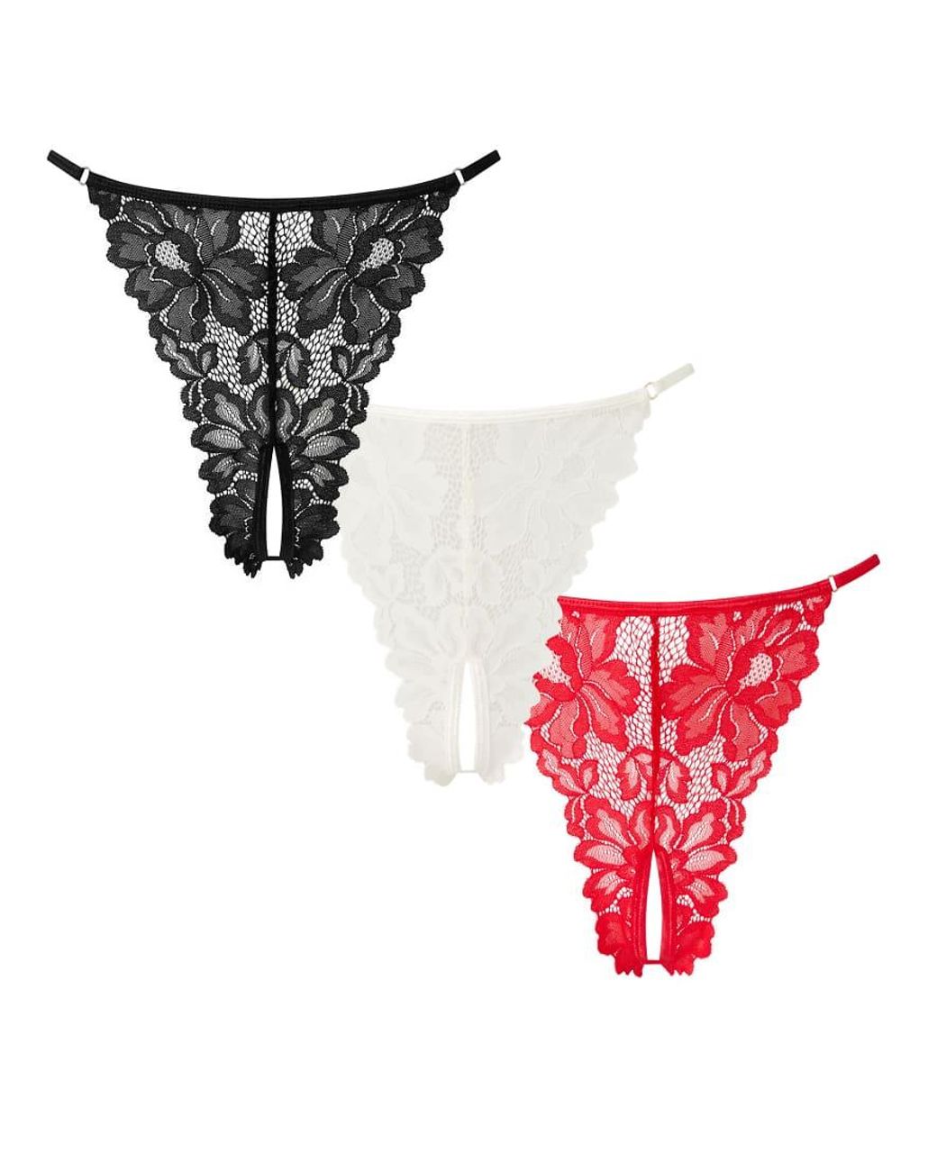 Ann Summers White Confession Lace Crotchless G-String