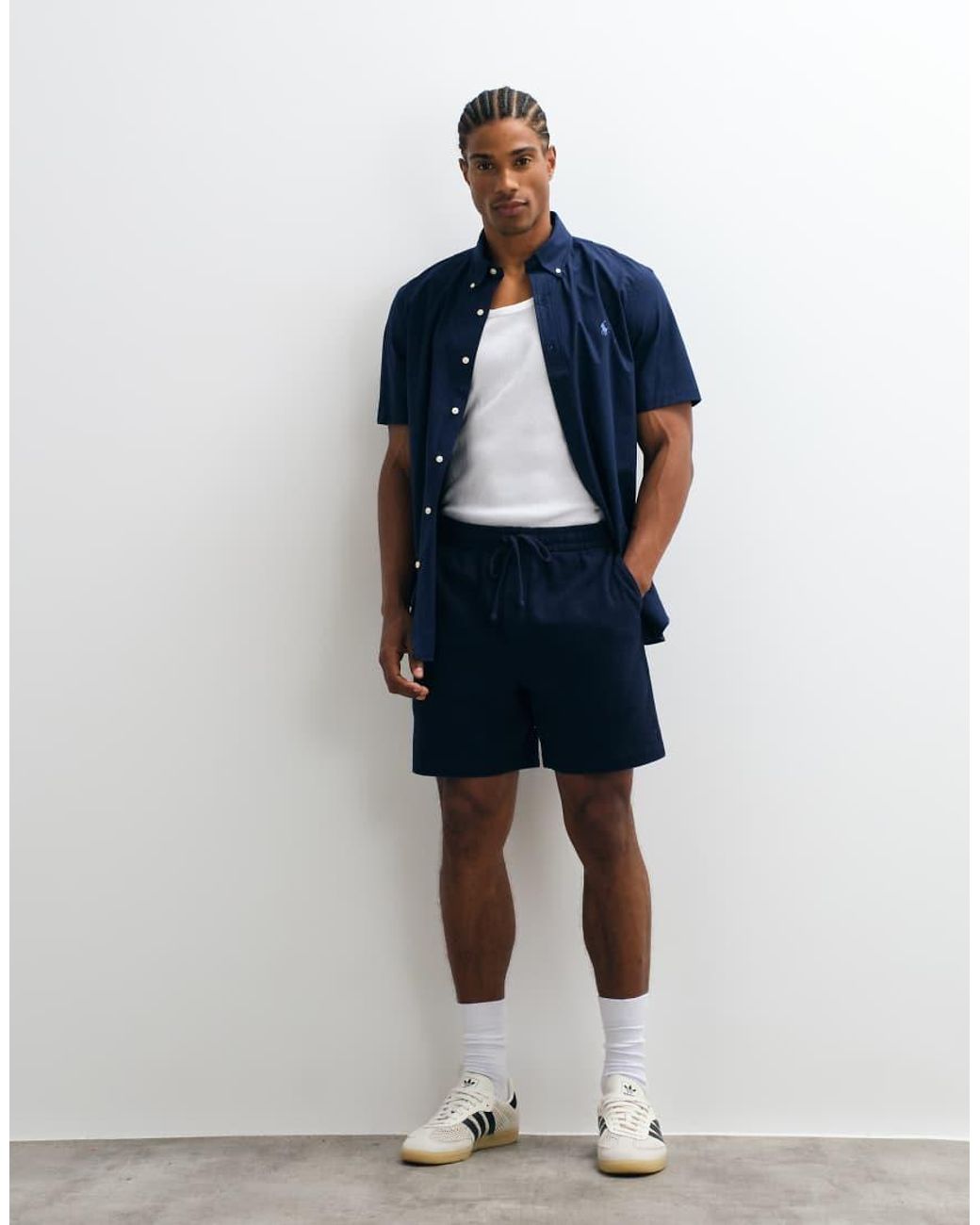 Polo Ralph Lauren Blue Oversized Fit Shorts for men