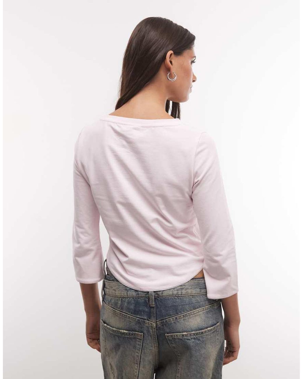 ASOS White Disney 3/4 Length Sleeve T-shirt With Minnie And Daisy Print
