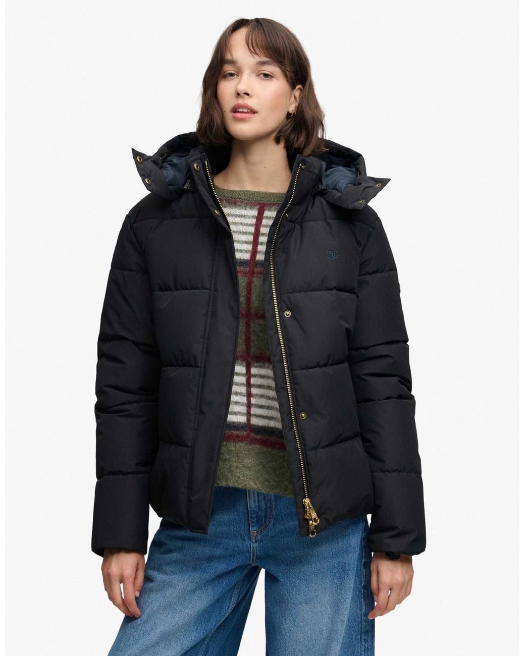 Premium doudoune à capuche e Superdry en coloris Black