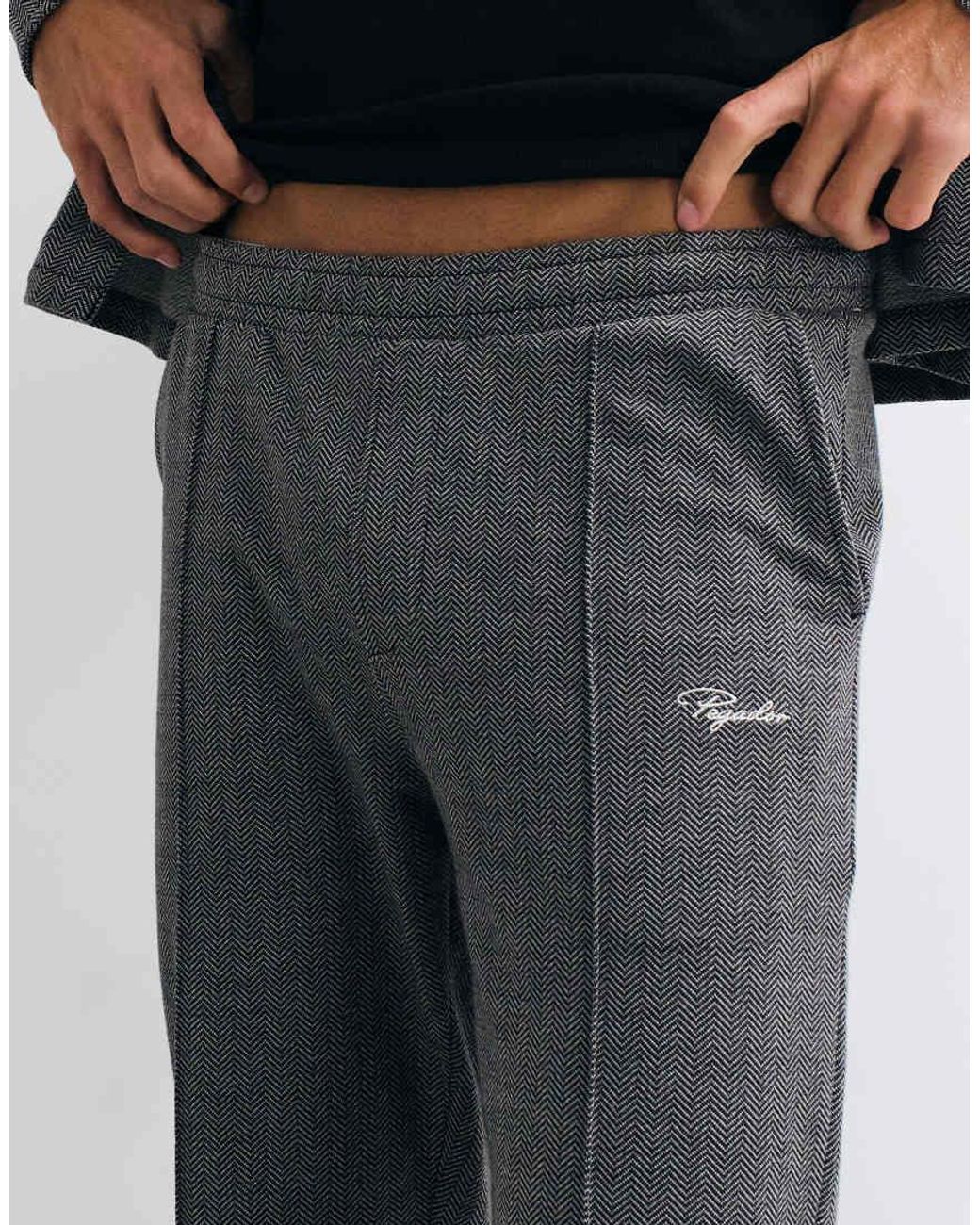 PEGADOR Gray Tivoli Wide Leg Herringbone Smart Trouser Co-ord for men