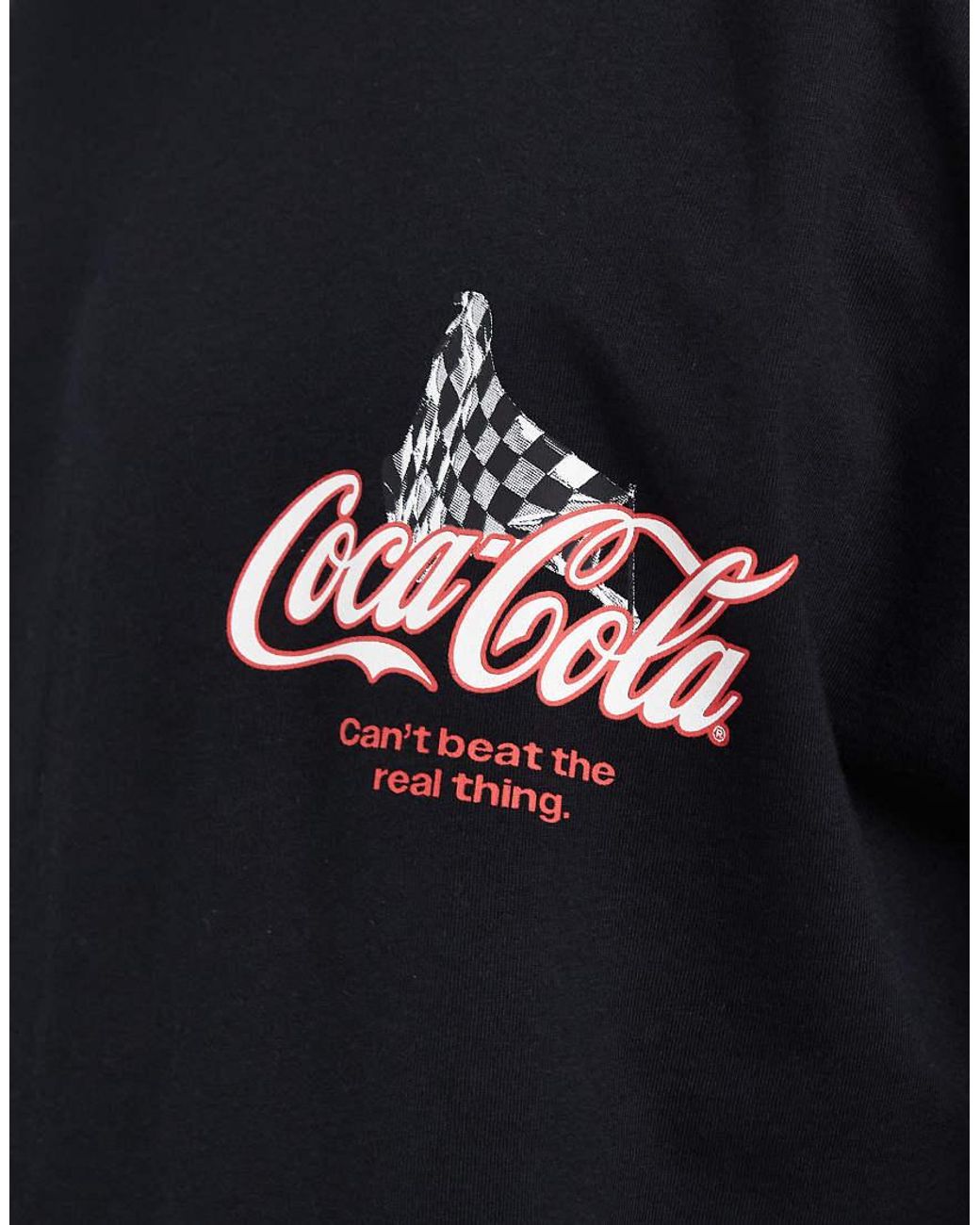 ASOS Red Oversized Tee With Coca Cola Print for men