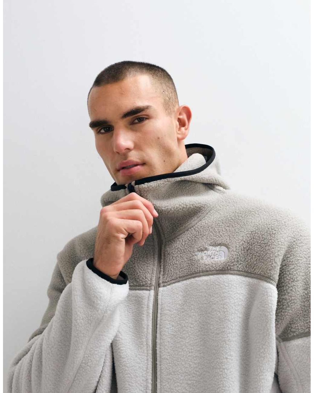 The North Face Gray Nse Full Zip Fleece With Mask for men