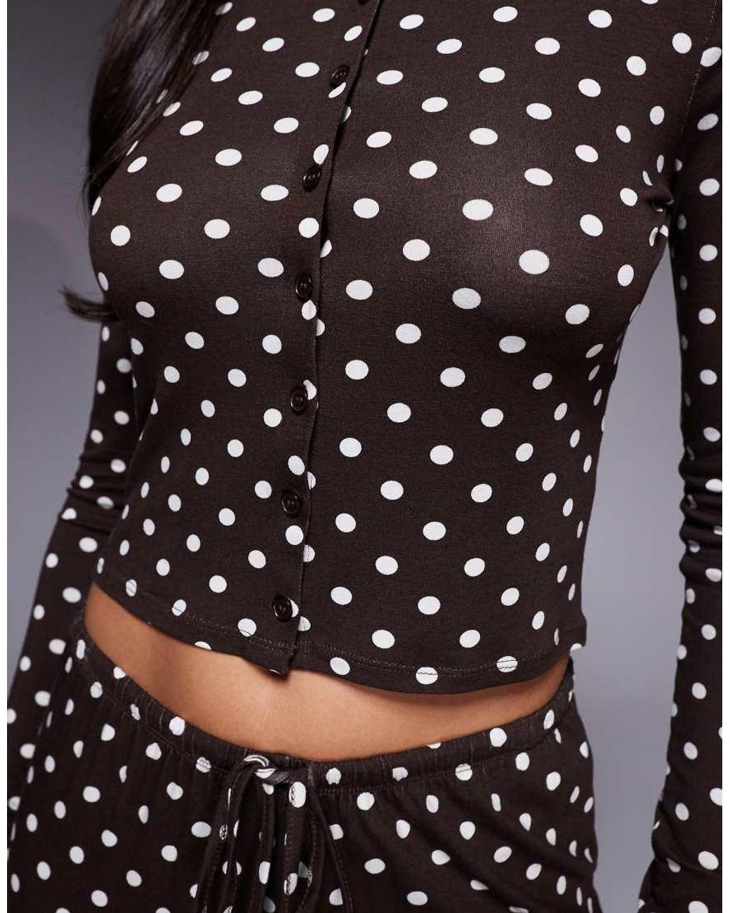 Kaiia Black Exclusive Super Soft Jersey Button Through Long Sleeve Top Co-Ord