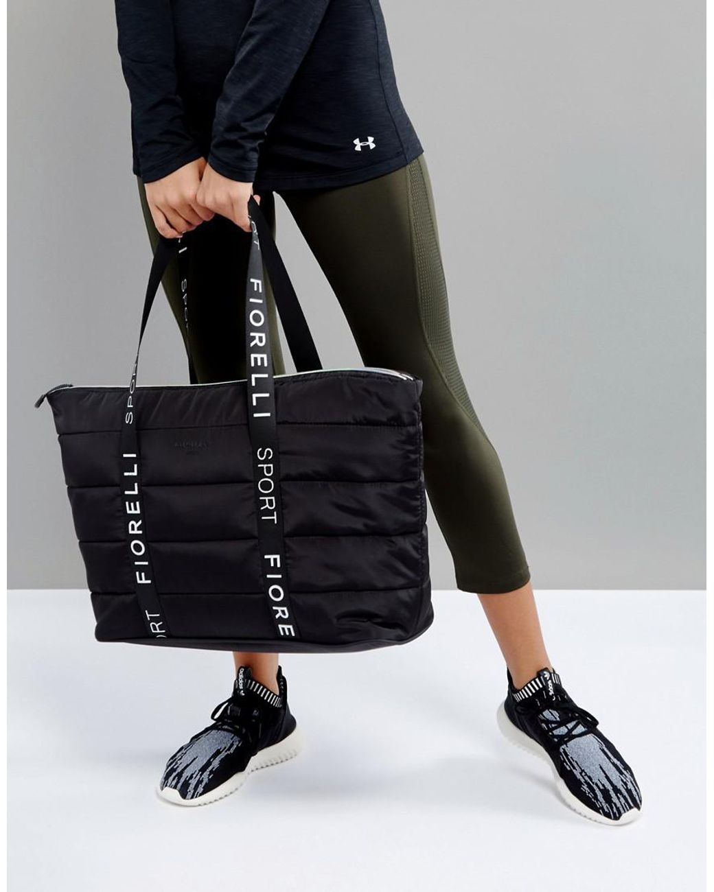 Fiorelli Sport Puffer Padded Holdall Bag In Black | Lyst