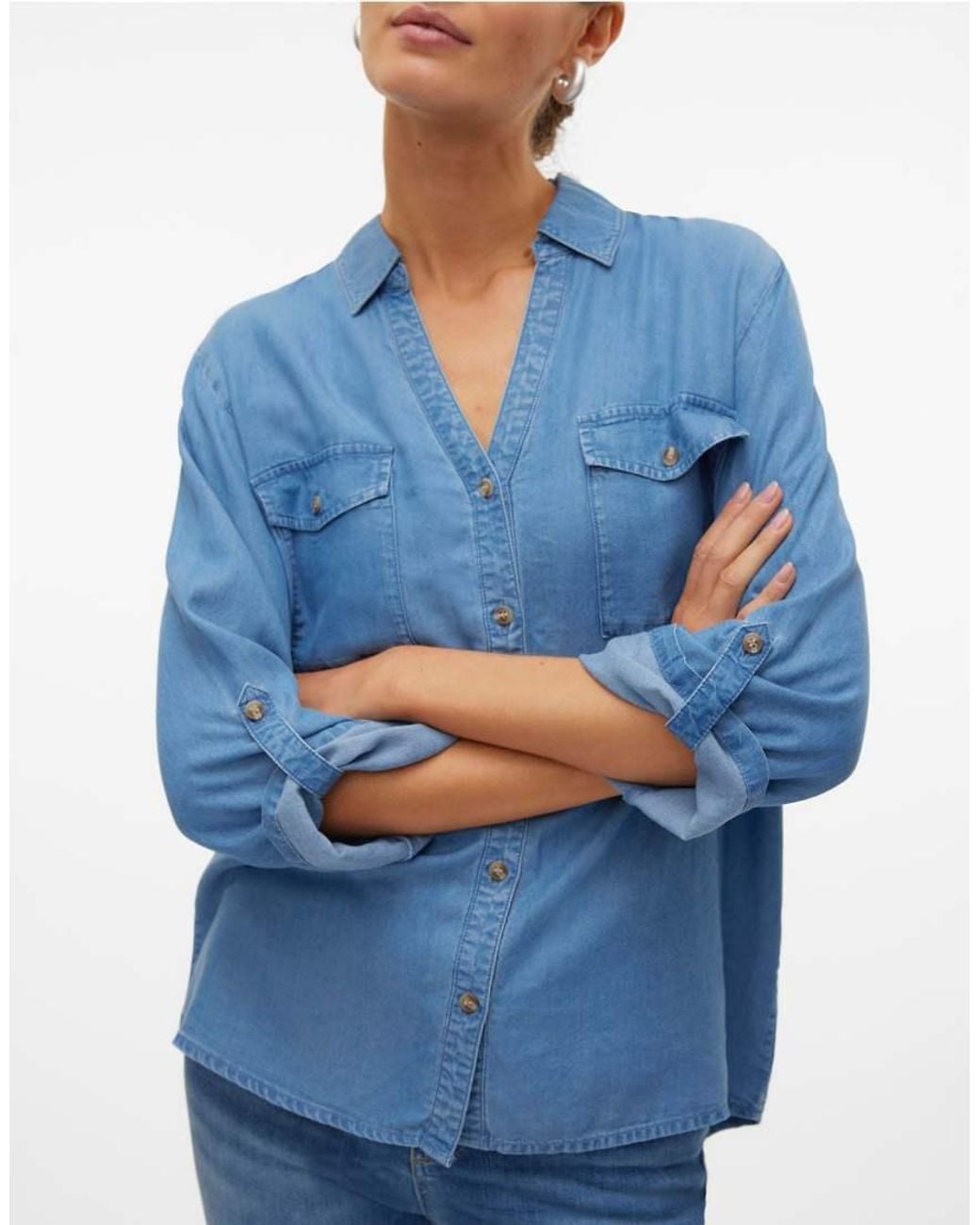 Vero Moda Blue Denim Shirt